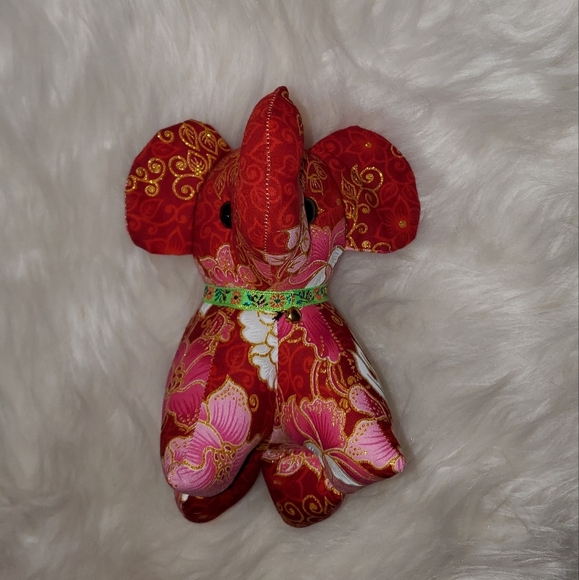 Fabric Stuffed Elephant Decor - Picture 5 of 7